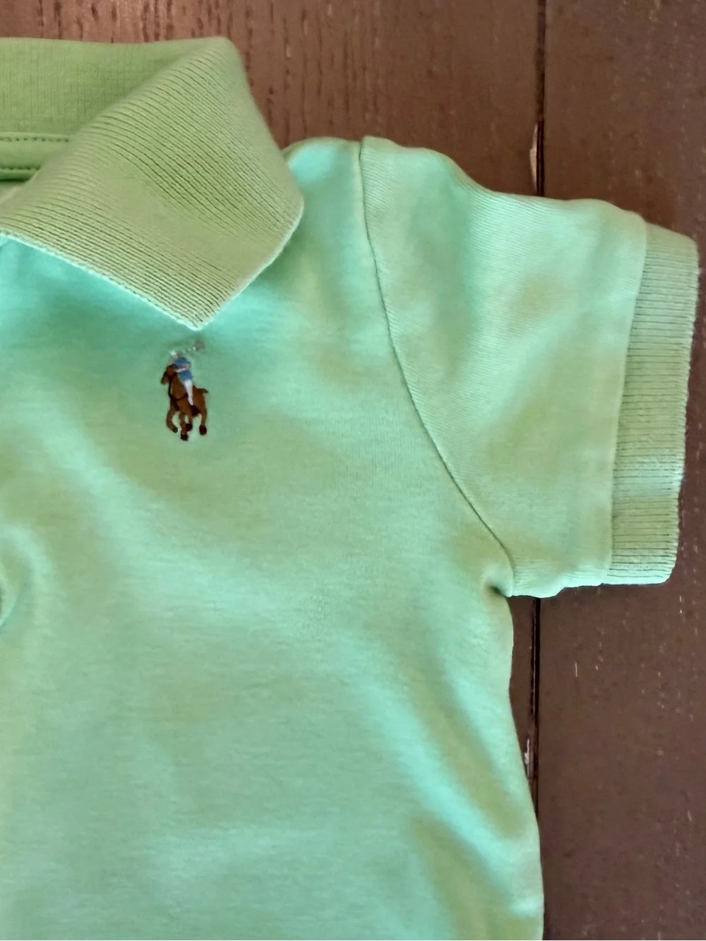 Ralph Lauren Baby Boys Preppy Mint Green Soft Cotton Polo Shirt • Size 12M